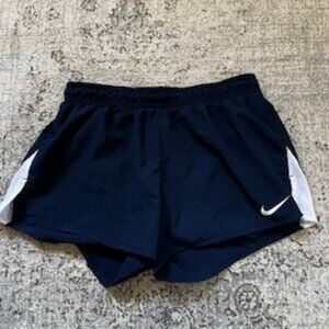 🧡3/15 Nike Dri-Fit Navy White Running Shorts Women's S
